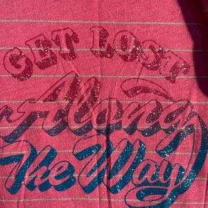 Arizona Jean Company Pink and Blue Glitter Tee